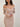 Arizona – Geripptes Maxikleid mit V-Ausschnitt – Nude