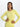 Eos - prążkowany top basic z długim rękawem - BUTTER YELLOW