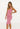 Tina - prążkowana sukienka mimi typu bokserka - PINK